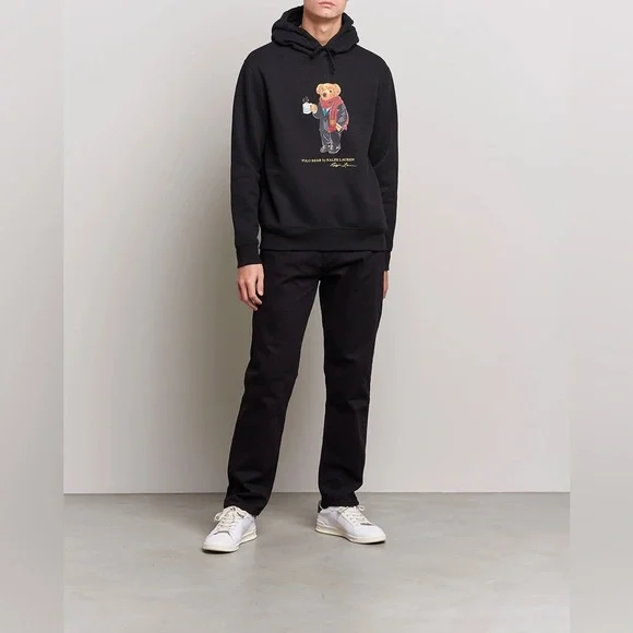 Polo Ralph Lauren Hot Chocolate Polo Bear Hoodie – Black, Size Large | Cozy Wear - Picture 4 of 13